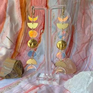 Phases of the Moon Drop Earrings